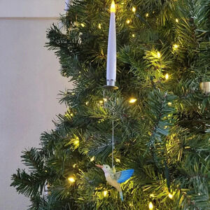Christmas ornaments candle holder hummingbird rare 12 set candles not included